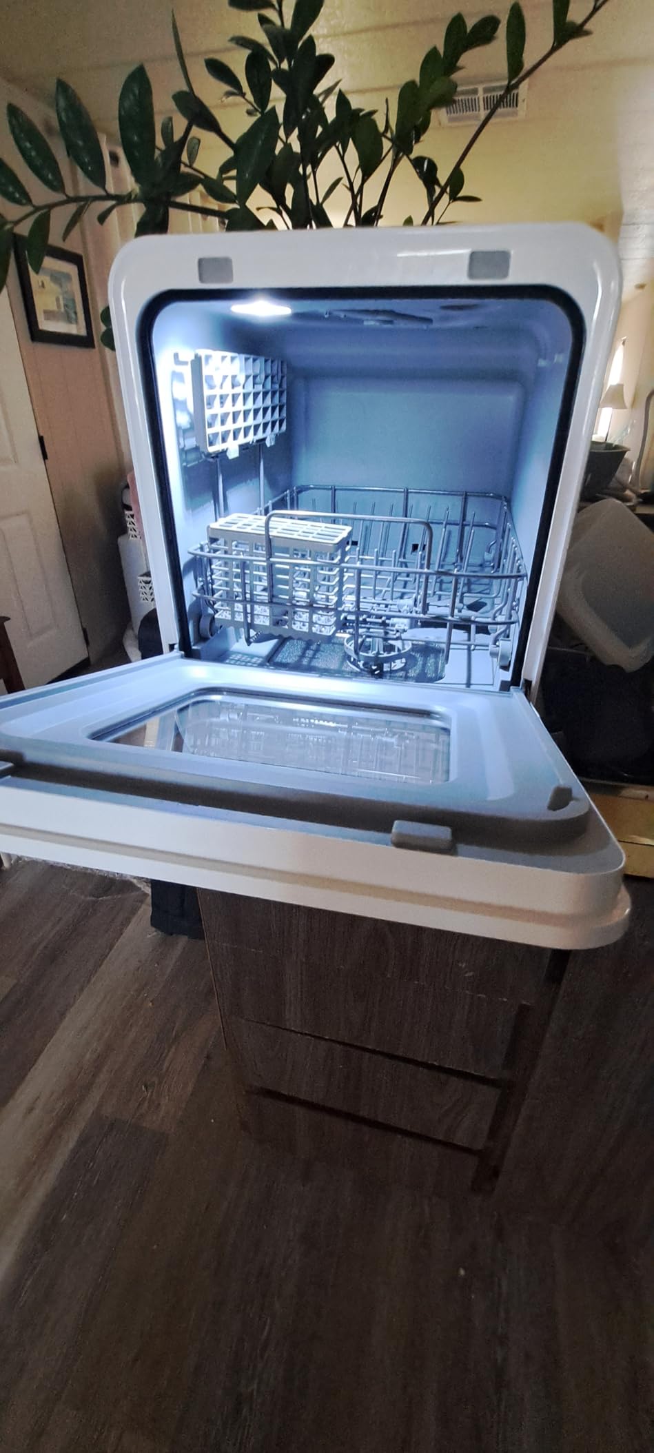 AIRMSEN Large Slim Countertop Dishwasher with Complete 2-Level Rack, Portable Dishwashers with 5L Built-in Water Tank, 3-Spray Arms & 12H Delay Start customer photo 2