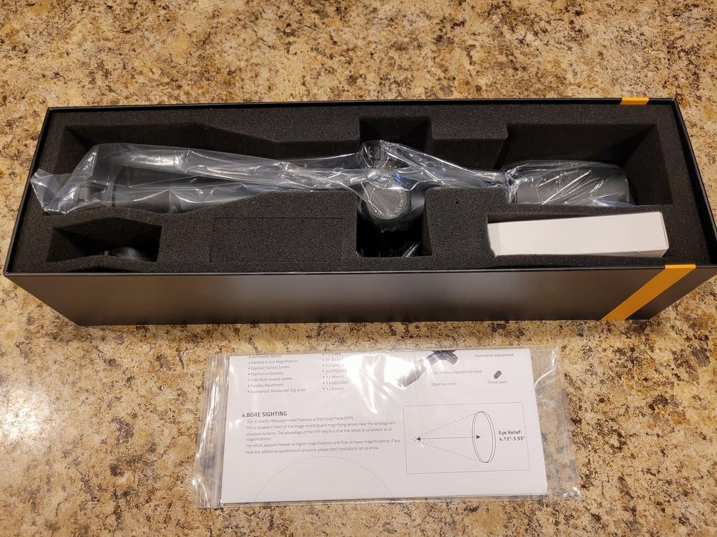 CVLIFE 6-24x50 Side Focus FFP Riflescope with Zero Stop, Illuminated Reticle Hunting Sope, 34mm Tube First Focal Plane Long Range Rifle Scope customer photo 1