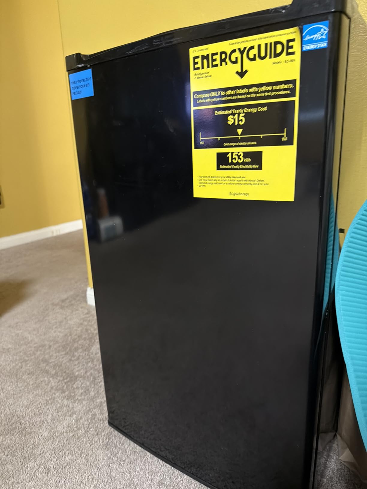 NEWBULIG Mini Fridge with Freezer 3.2 Cu.Ft Small Refrigerator for Office, Dorm, Small Fridge with Adjustable Thermostat, Energy Saving, Single Door, Silver customer photo 1