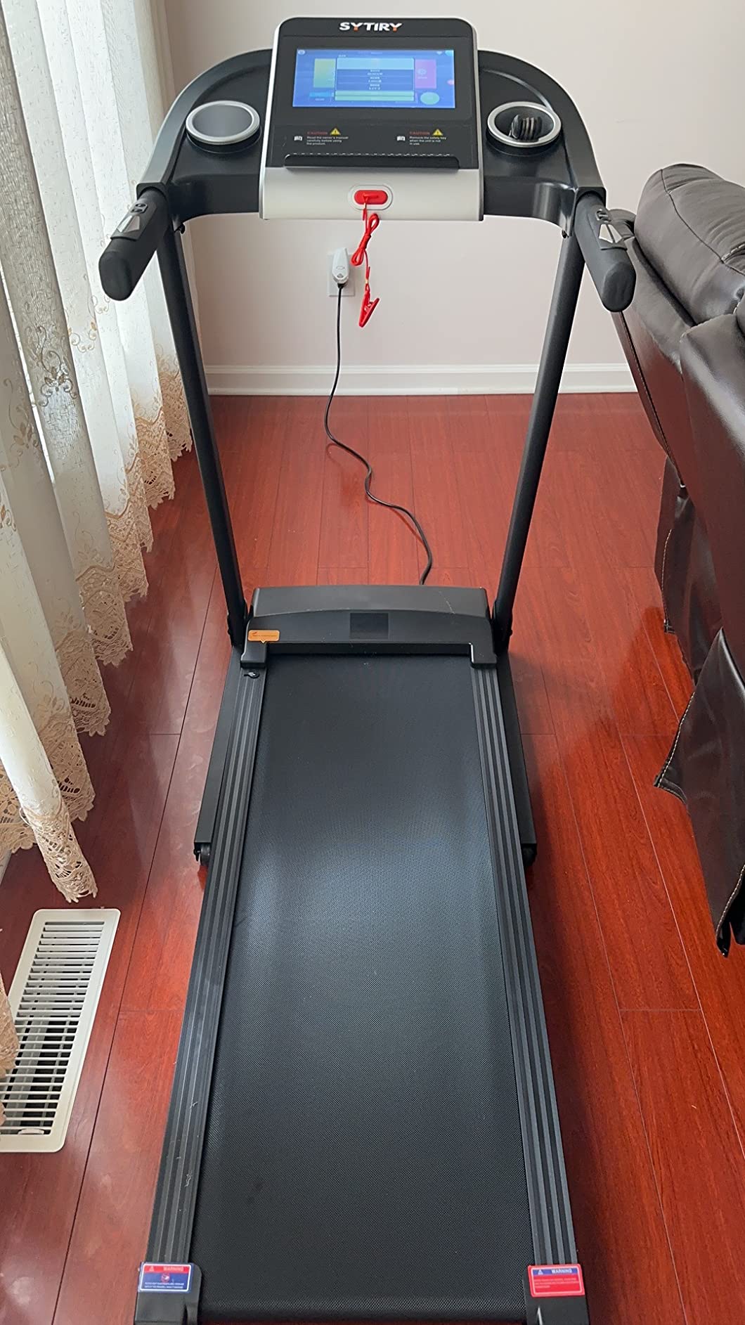 Treadmills for Home with TV Screen and WiFi,Smart Foldable Treadmill Machine,3D Virtual Sports Scene,HiFi Speakers,Popular APP for Social Networking,Video,and Search,Walking Pad Treadmill customer photo 1
