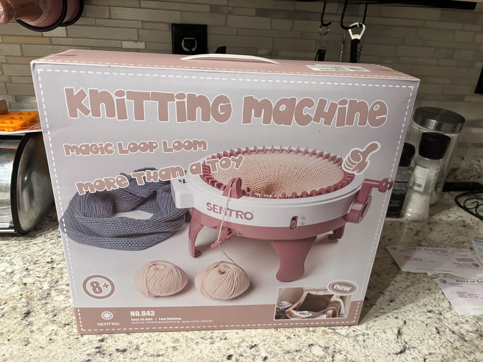 SENTRO Knitting Machine, 48 Needles Knitting Machine with Row Counter, Smart Automatic Knitting Loom Machine for Adults and Beginner customer photo 2
