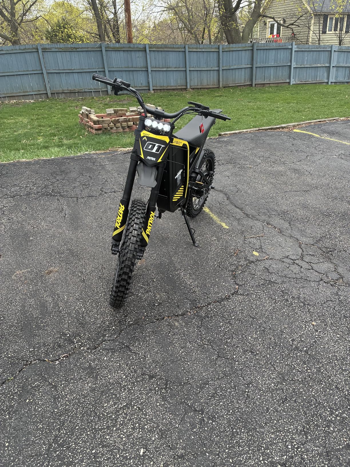 Jasion Patrol 52 Electric Dirt Bike for Adults&Teens,4000W Peak 40MPH Electric Bike with 52V 30AH 1560Wh Battery E Dirt Bike,50-Mile Range,19''/17''Off-Road Tires,Full Hydraulic Brakes&Dual Suspension customer photo 1