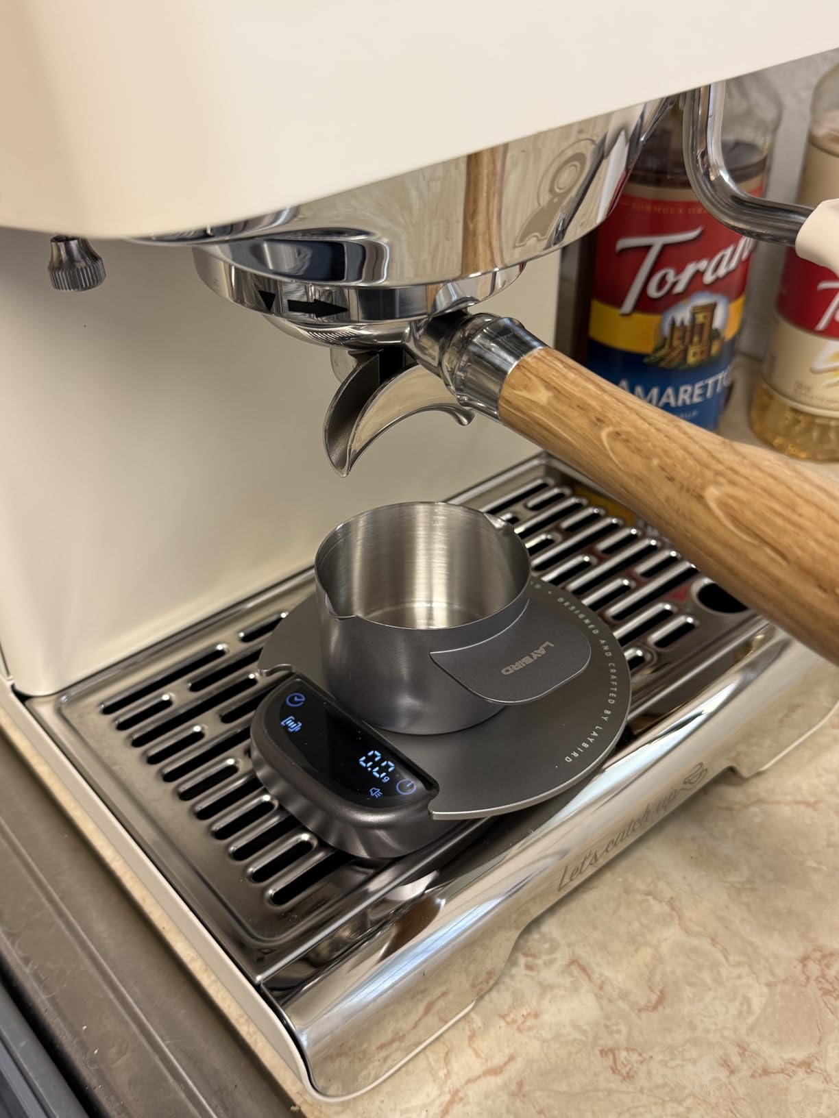 LAYBIRD MagAttach 3-in-1 Coffee Scale with Timer - Precision Espresso & Pour Over Scale with Flow Rate and Brew Ratio Display, Includes Magnetic Dosing Cup and Extension Platform Brewing Accessories customer photo 2