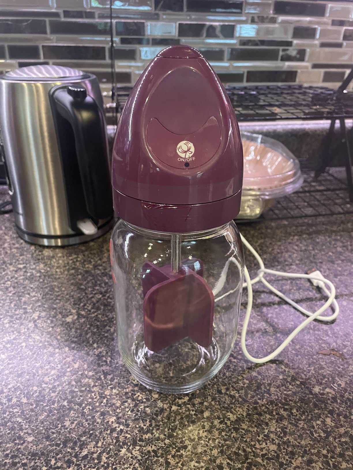 Electric Butter Churner Wireless Rechargeable Homemade Butter Maker with High Torque Motor, Dishwasher Safe & Mason Jar Compatible （34oz） customer photo 2