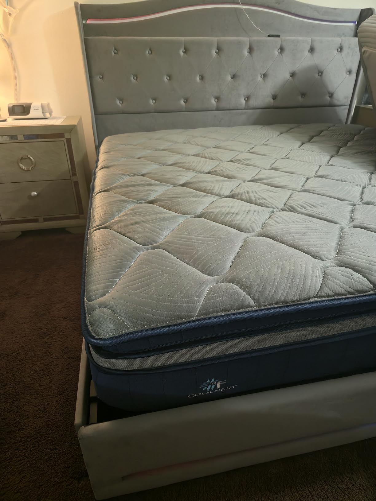 Sweetnight CoolNest 14 Inch King Size Mattress, Hybrid King Mattresses with DuoSense Pillow Top & Memory Foam for Feels up to 8 degrees Cooler, Medium Firm Mattress for Pressure Relief CertiPUR-US Certified customer photo 1