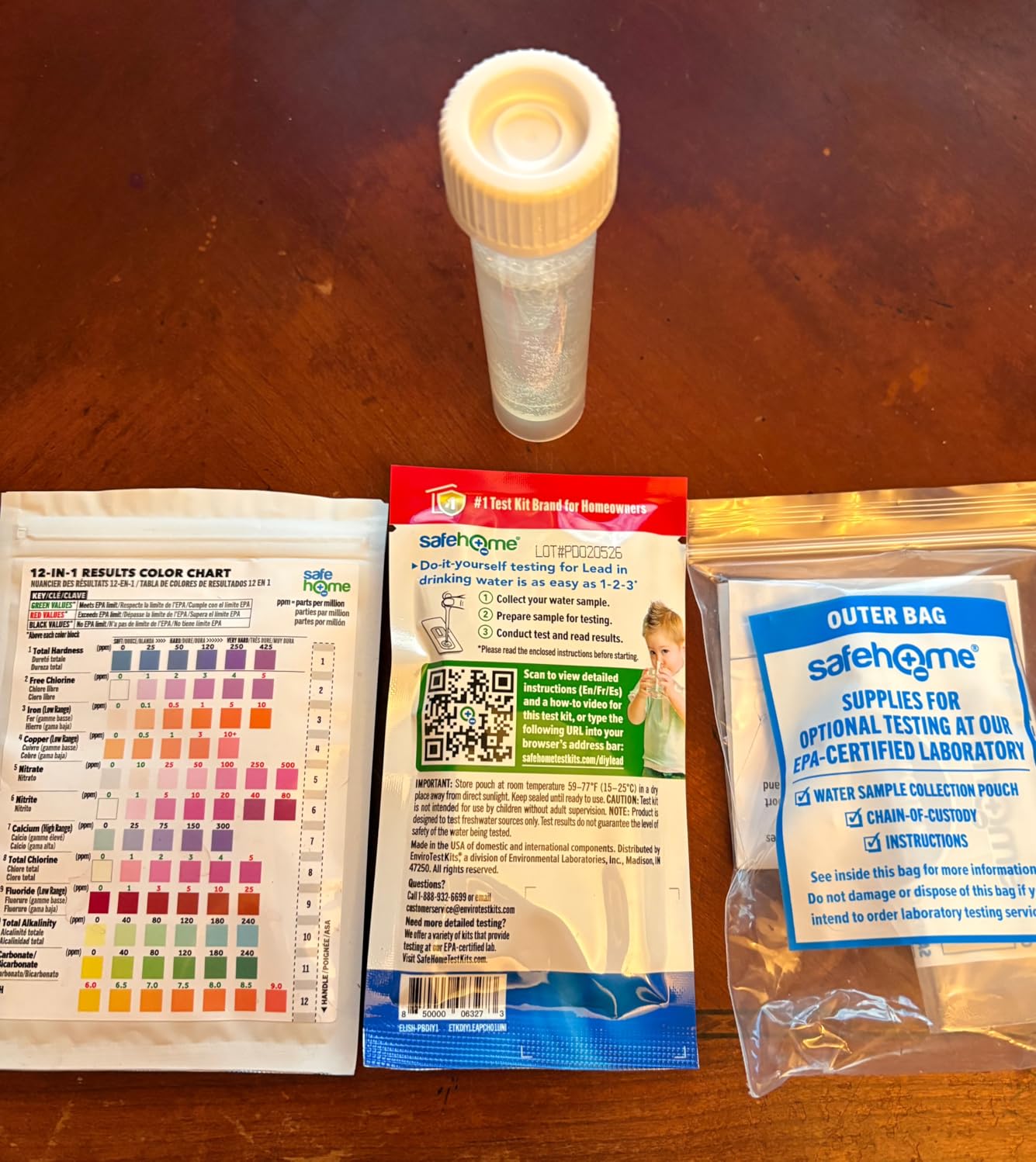 Safe Home Complete Drinking Water Test Kit - DIY Screening for 14 Parameters + Optional Testing at Our EPA-Certified Lab for up to 48 Parameters - Made in the USA customer photo 1