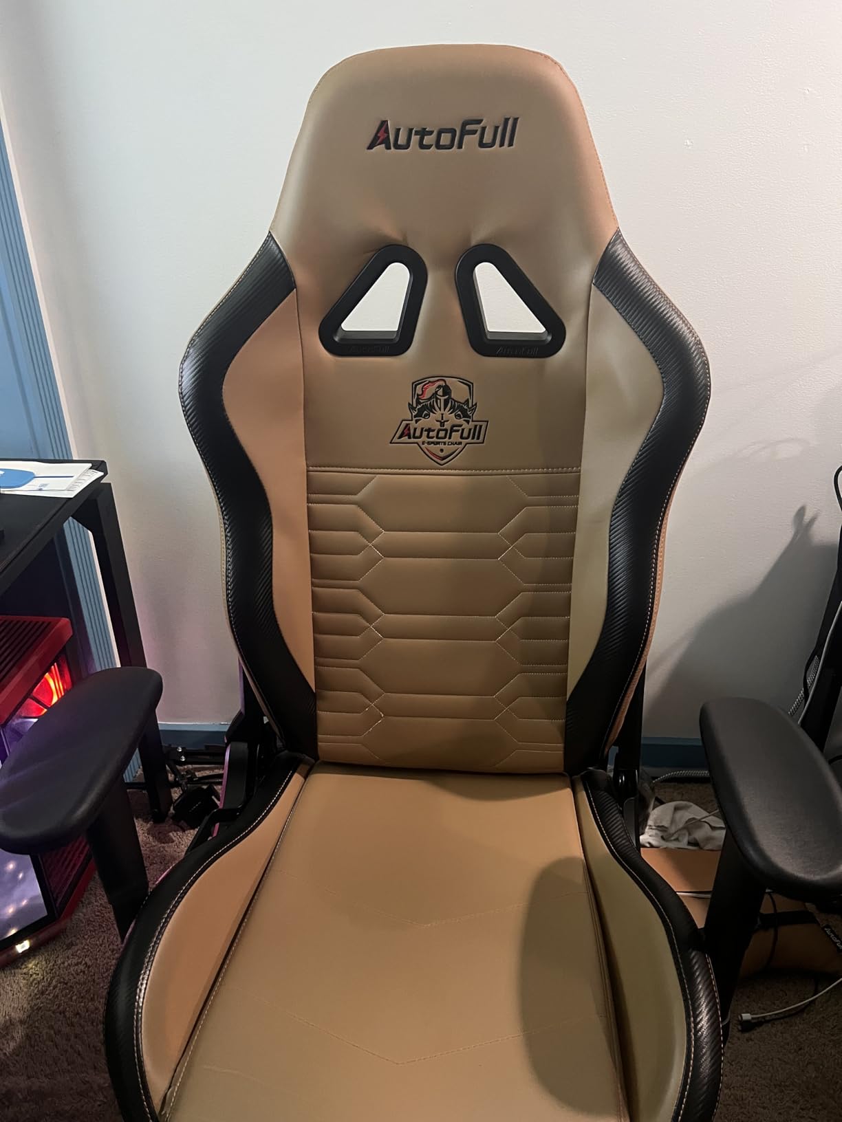 AutoFull C3 Gaming Chair, Racing Style Gaming Chair with Ergonomic Lumbar Support,Adjustable High Back Velvet Material PC Chair with Footrest,Black customer photo 1