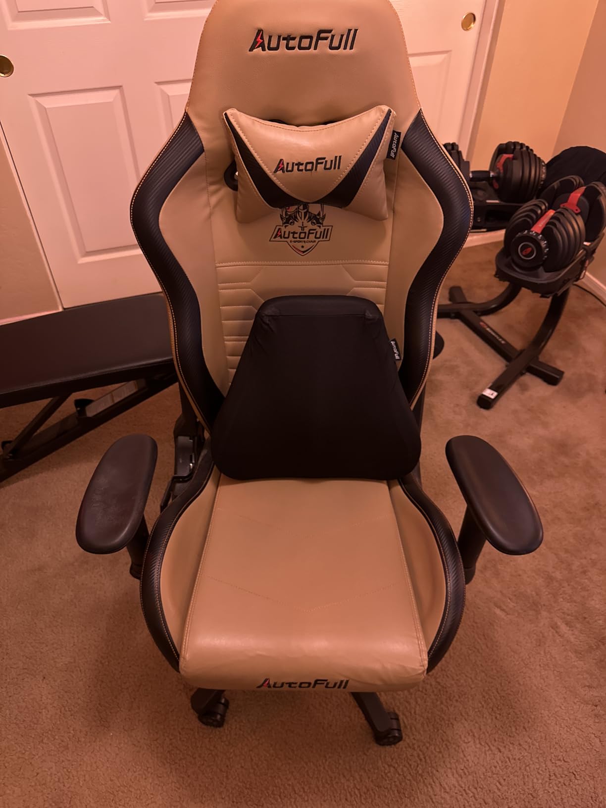 AutoFull C3 Gaming Chair, Racing Style Gaming Chair with Ergonomic Lumbar Support,Adjustable High Back Velvet Material PC Chair with Footrest,Black customer photo 2