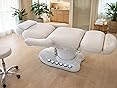 Fully Electric Massage Table with 3 Motors, Professional Esthetician Bed with LED Light, Height, Length & Angle Adjustable Beauty Spa Bed for Facial & Medical, Stool Included, White customer photo 1