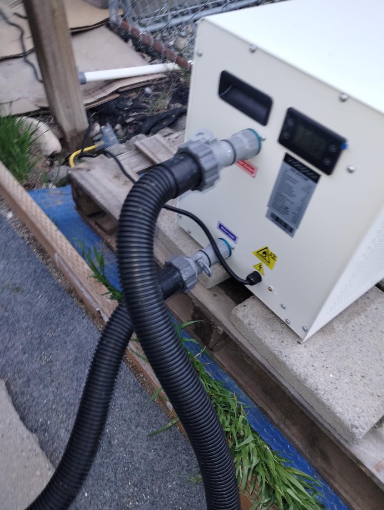 16,000 BTU Swimming Pool Heater 7.5 COP Electric Pool Heat Pump for Above Ground and Inground Pools Heating and Cooling Smart WiFi Control Pools Up to,5000 Gallons customer photo 1