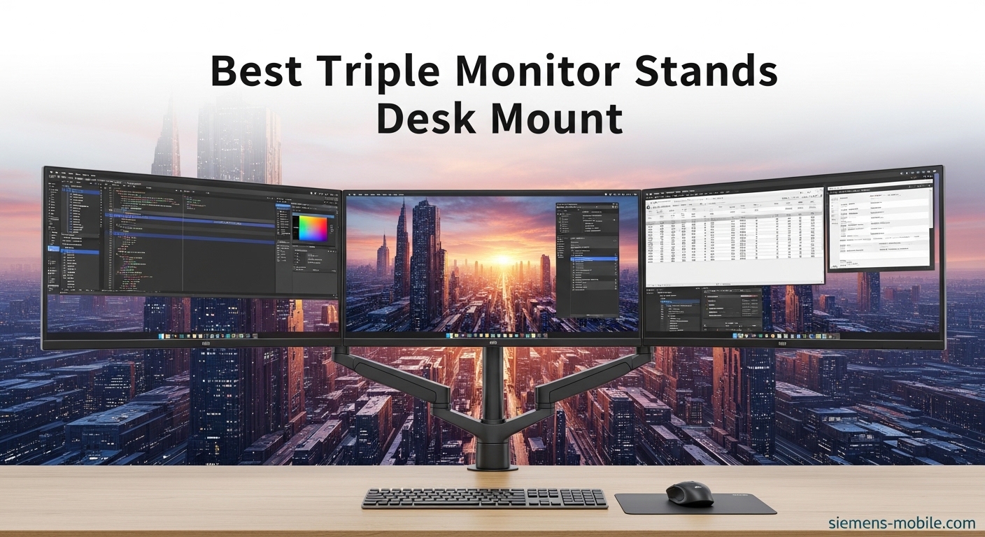 Best Triple Monitor Stands Desk Mount
