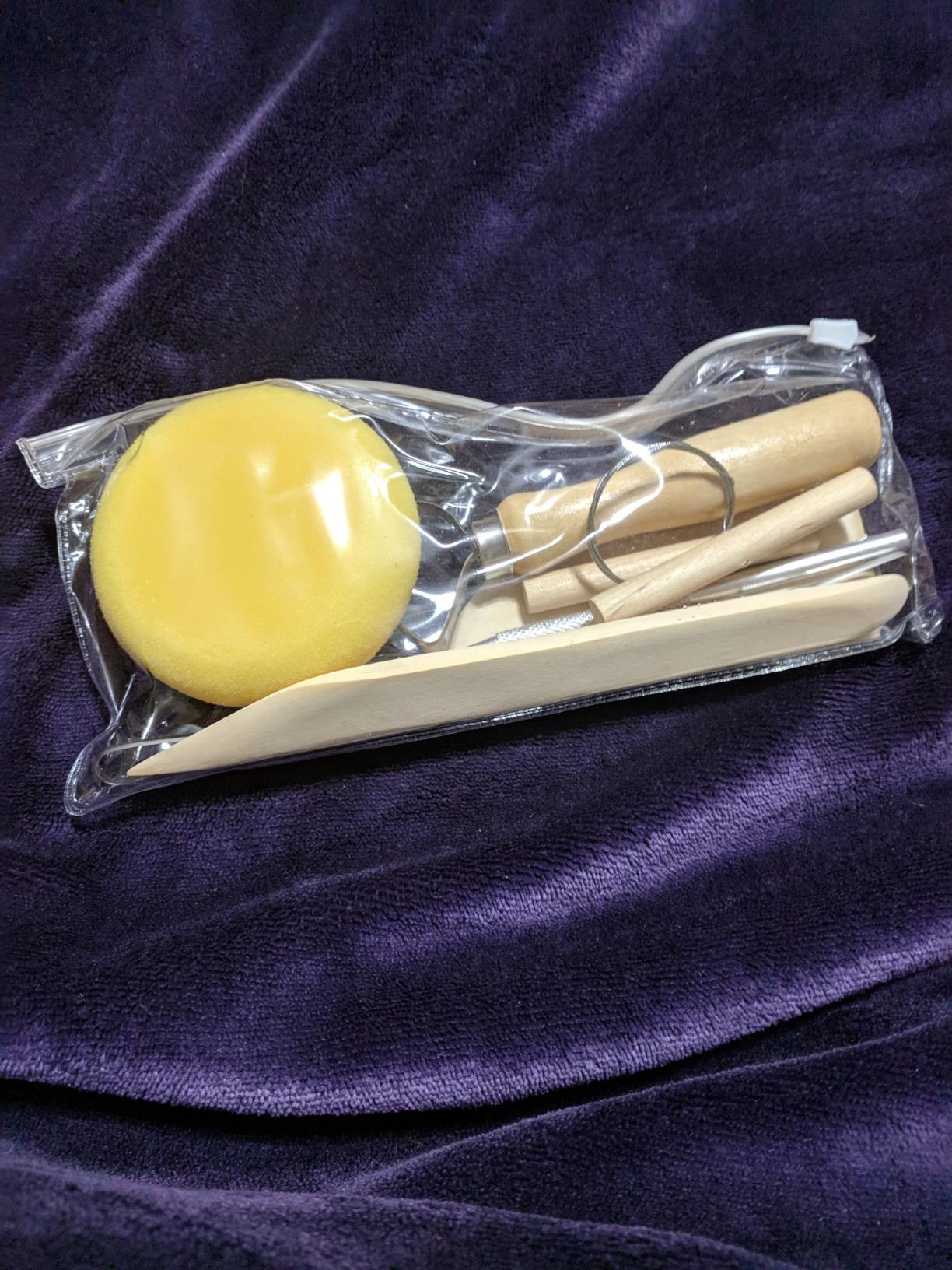 SE Pottery and Clay Carving Tool Set with Wooden Handles - Pottery Kit for Beginners - Clay Sculpting Set of 8 Pcs - 4PT8 customer photo 2