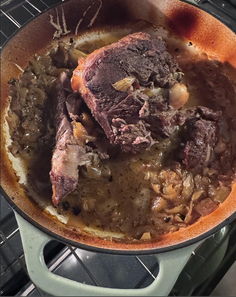 Lodge Essential Enamel Braiser 3.5 Quart - Refrigerator- & Oven-Safe up to 500F - Heat-Retaining, Induction-Safe & PFAS-Free Enamel Cookware - Caribbean Blue customer photo 2