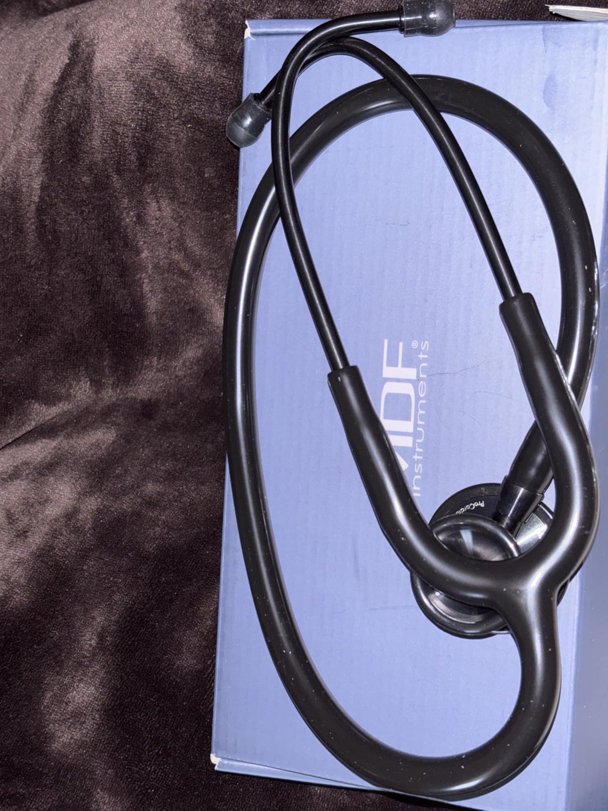 MDF Instruments ProCardial Cardiology Stethoscope, Stainless Steel, Adult, Dual Head, Black Tube, Black Chestpiece-Headset, MDF797BO customer photo 1