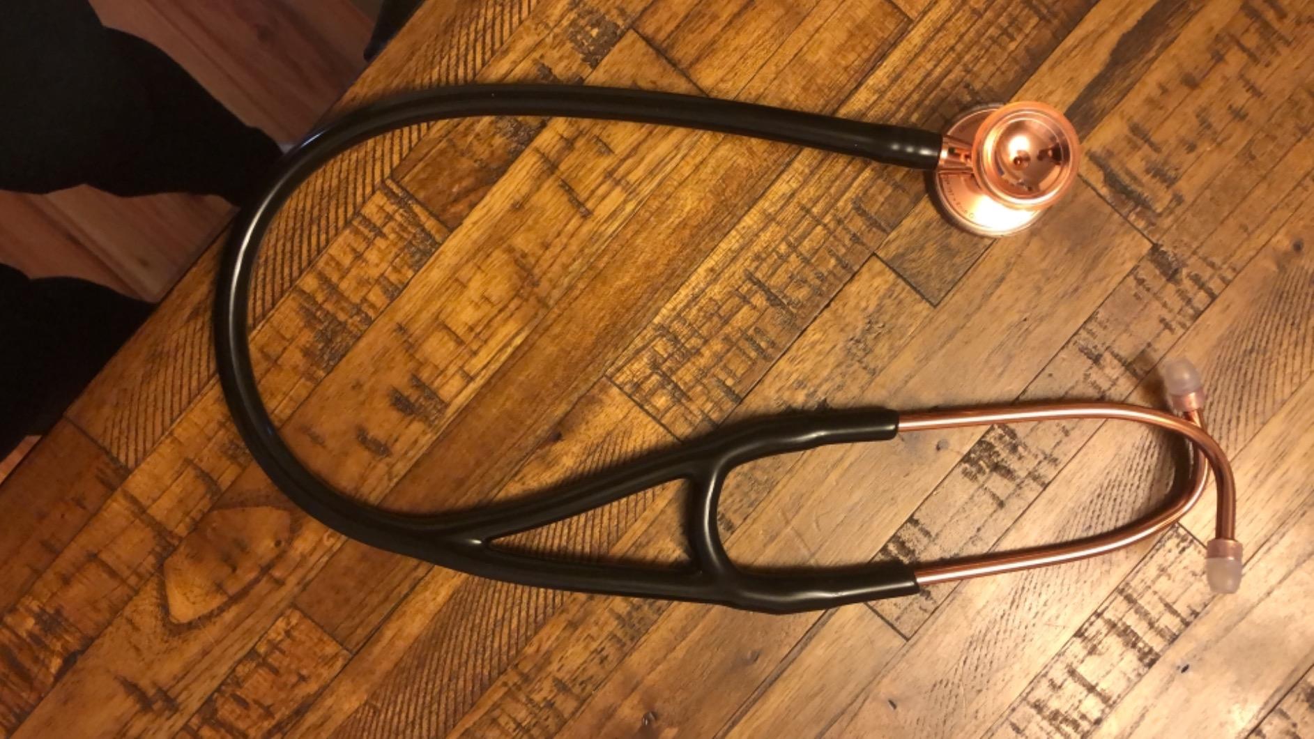 MDF Instruments ProCardial Cardiology Stethoscope, Stainless Steel, Adult, Dual Head, Black Tube, Black Chestpiece-Headset, MDF797BO customer photo 2