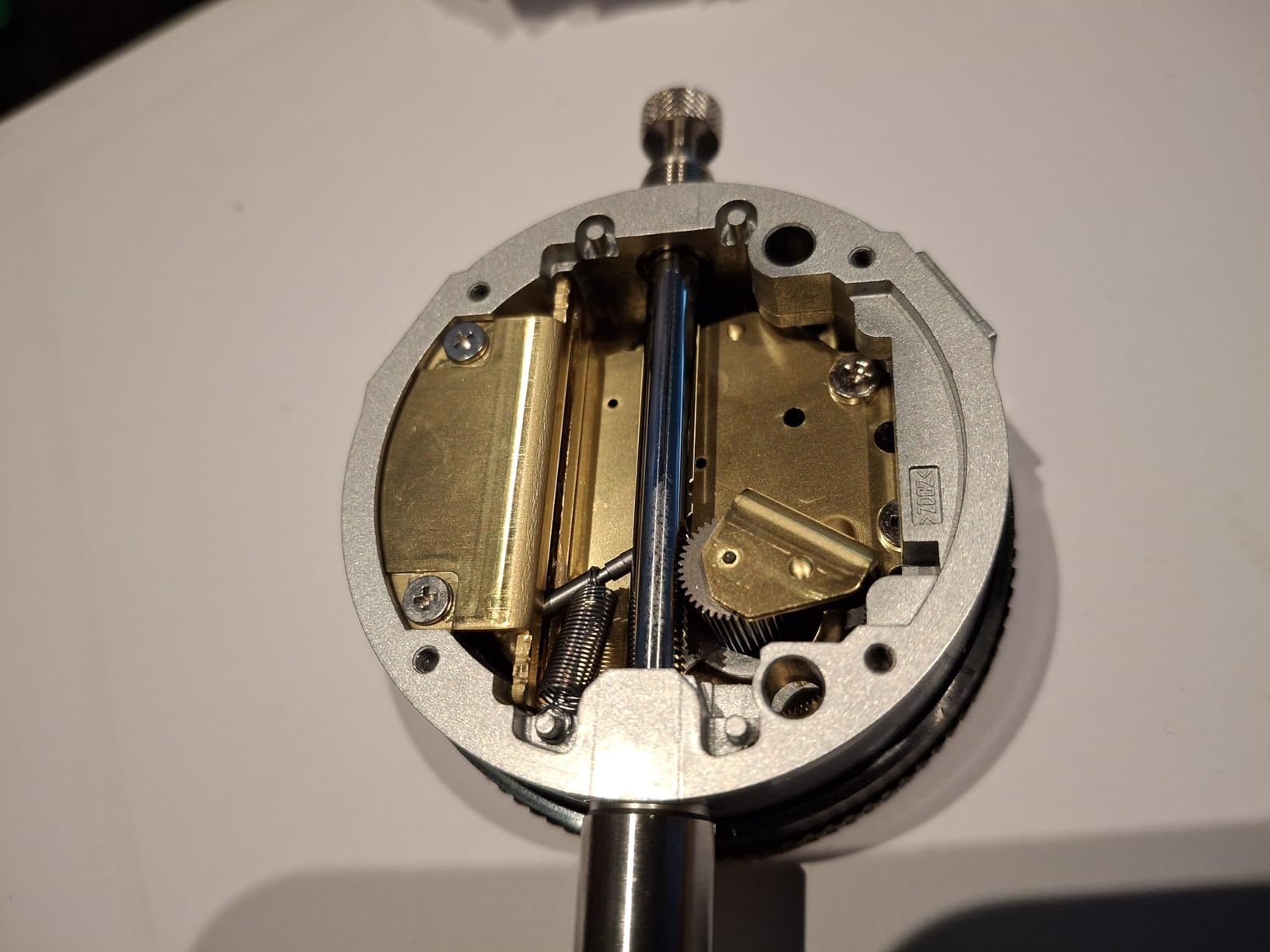 Mitutoyo 2416S Dial Indicator, Lug Back, White Dial, 0-100 Reading, 2.244