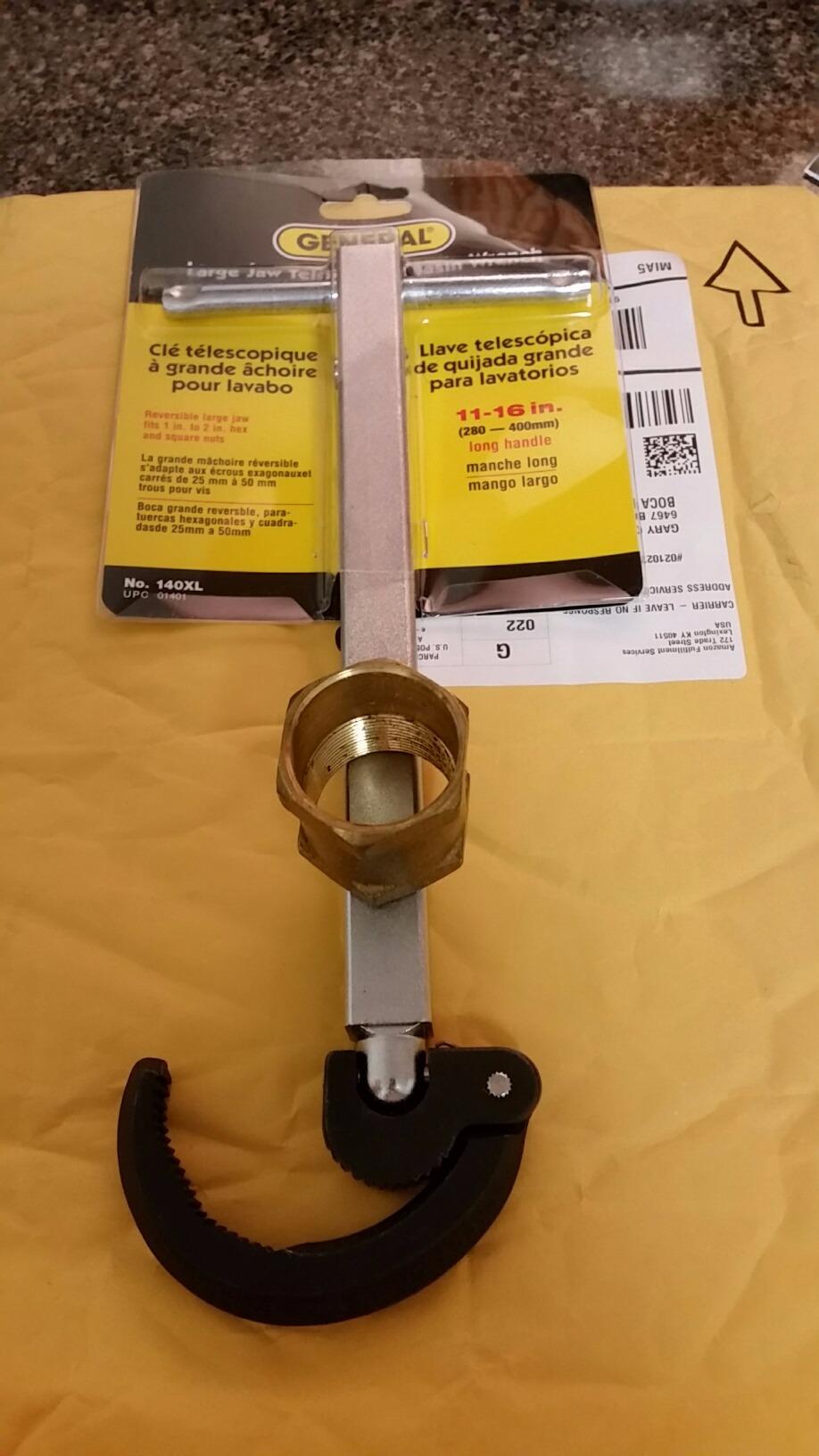 General Tools Telescoping Basin Wrench Large Jaw #140XL, Extends from 11 to 16-Inches, Fits 1 to 2 Inch customer photo 1