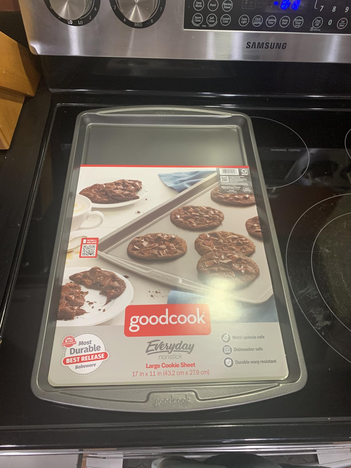 GoodCook Everyday Nonstick Steel Baking Sheet, 17 x 11-Inch, Gray customer photo 2