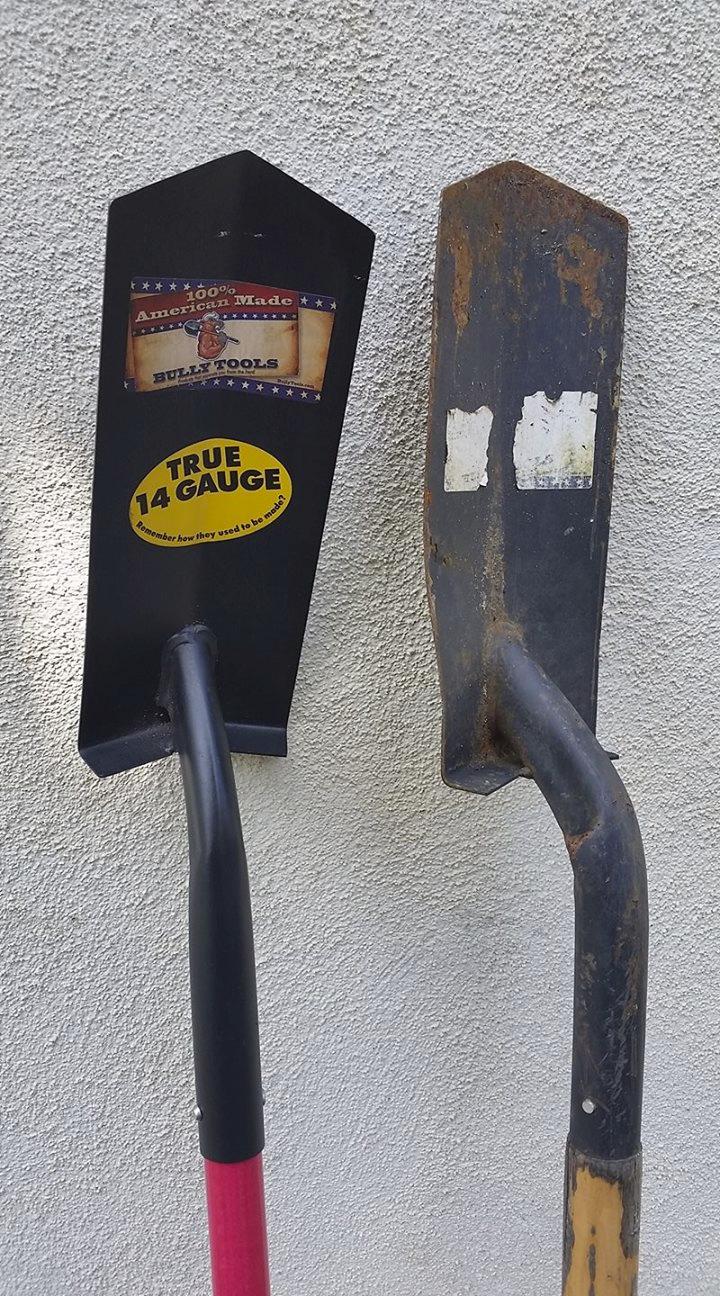 Bully Tools 4-Inch Trench Shovel - 14-Gauge Heavy Duty Trenching Tool with Fiberglass Long Handle for Digging, Landscaping, Opening and Clearing Narrow Trenches, Ideal for Garden & Tough Soil, 47-Inch customer photo 1