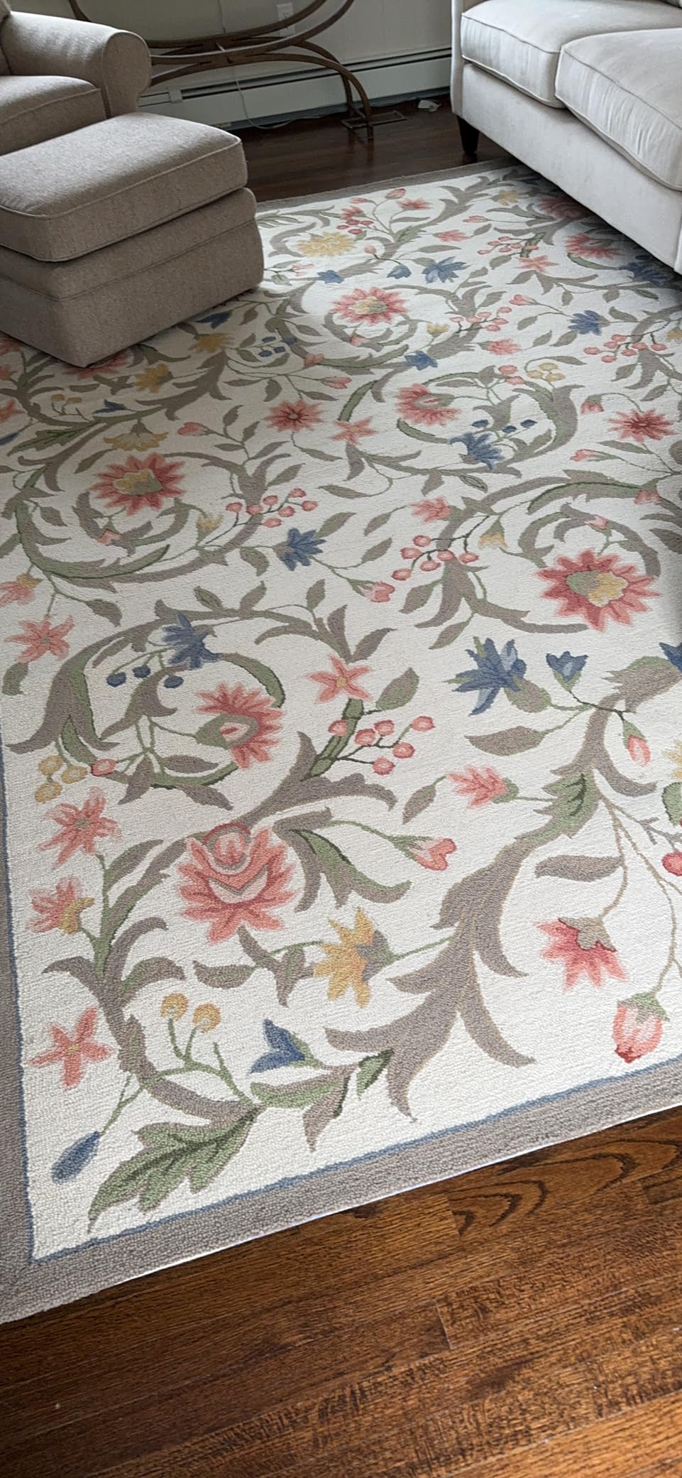 SAFAVIEH Chelsea Collection Area Rug - 9' x 12', Ivory, Hand-Hooked French Country Wool, Ideal for High Traffic Areas in Living Room, Bedroom (HK248A) customer photo 2