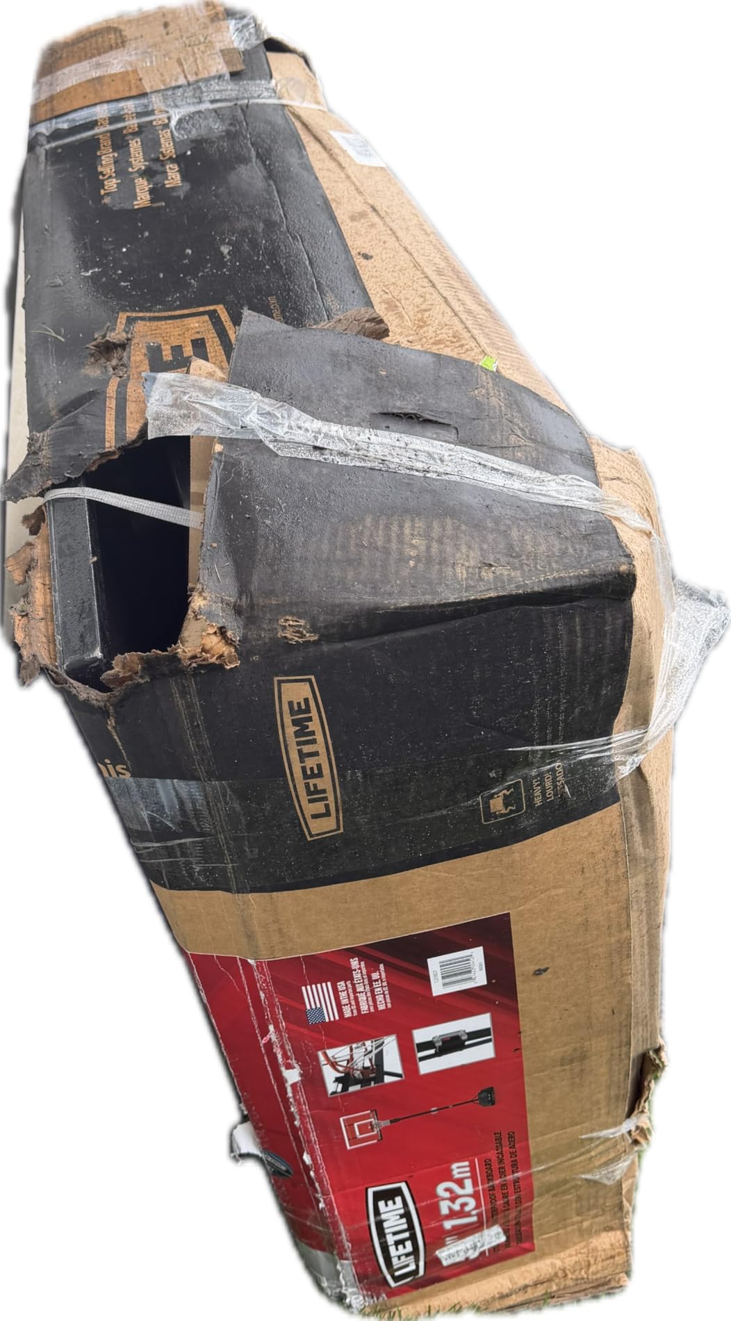 Lifetime 90061 Portable Basketball System, 52 Inch Shatterproof Backboard, Black customer photo 1