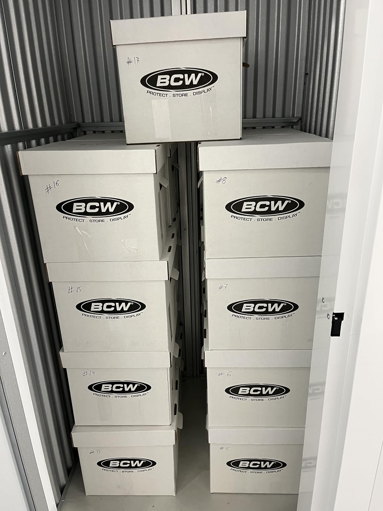 BCW Vinyl Record Storage Boxes - 10 Pack | Holds 65 LPs Each | Stackable with Reinforced Bottom & Handles | Archival Record Organizer for 12-Inch Albums customer photo 1