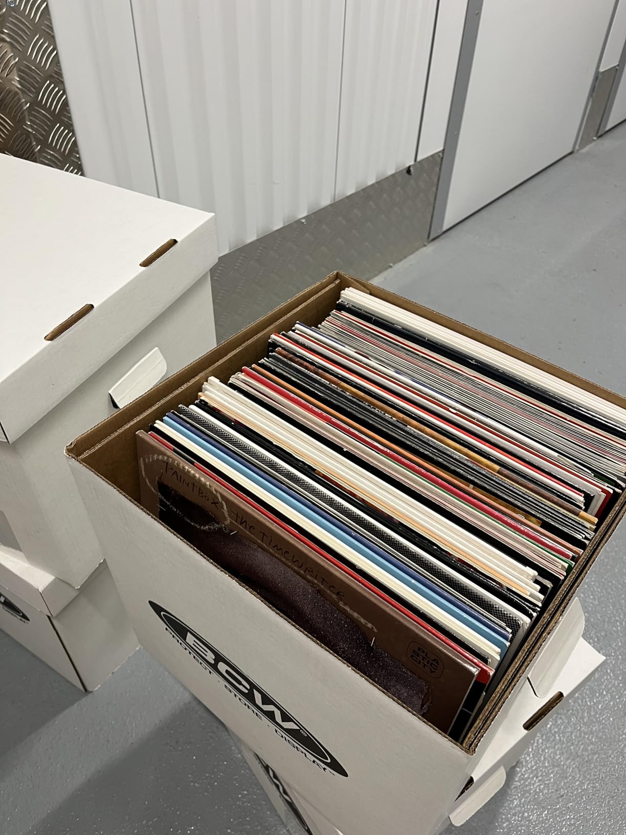 BCW Vinyl Record Storage Boxes - 10 Pack | Holds 65 LPs Each | Stackable with Reinforced Bottom & Handles | Archival Record Organizer for 12-Inch Albums customer photo 2
