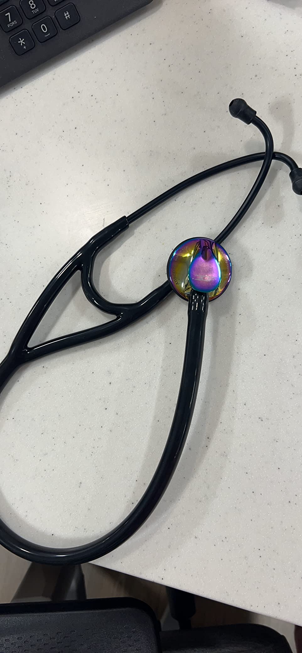 ADC Adscope 600 Platinum Series Cardiology Stethoscope with Tunable AFD Technology, 27 inch, Tactical, Adult customer photo 2