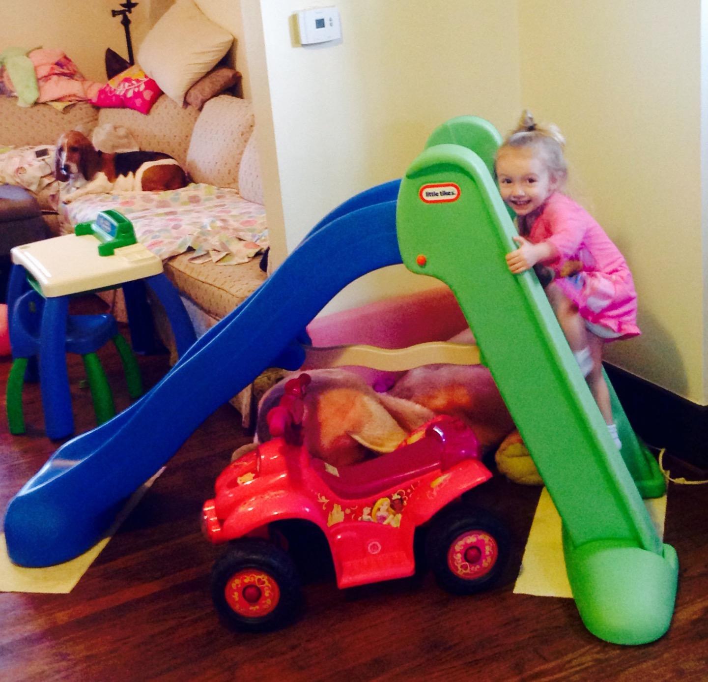 Little Tikes Easy Store Large Slide, Blue/Green customer photo 1