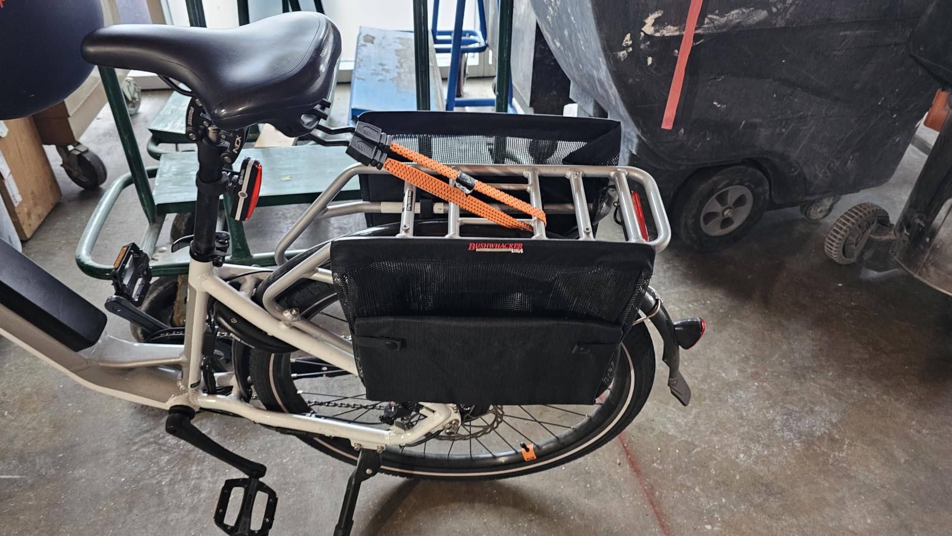 Bushwhacker Omaha Bicycle Grocery Panniers - Foldable Bike Rack Bags & Basket for Groceries - Easy 3-Point Mounting System - Pair of Rear Bags for Shopping and Cycling Commuting customer photo 1