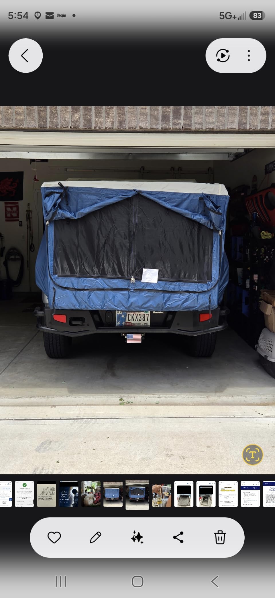 DAC Truck Bed Tent- Pickup Truck Tent for Caps, Fits Ford Maverick. Jeep Gladiator, Ford Ranger, Nissan Frontier, Rivian R1T, Tesla Cybertruck - Tailgate Width ≤58