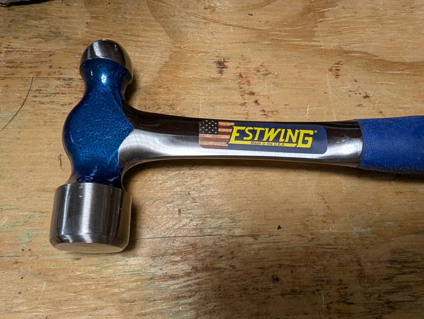 ESTWING Ball Peen Hammer - 16 oz USA Made Metalworking Tool with Forged Steel Construction & Shock Reduction Grip - E3-16BP customer photo 1