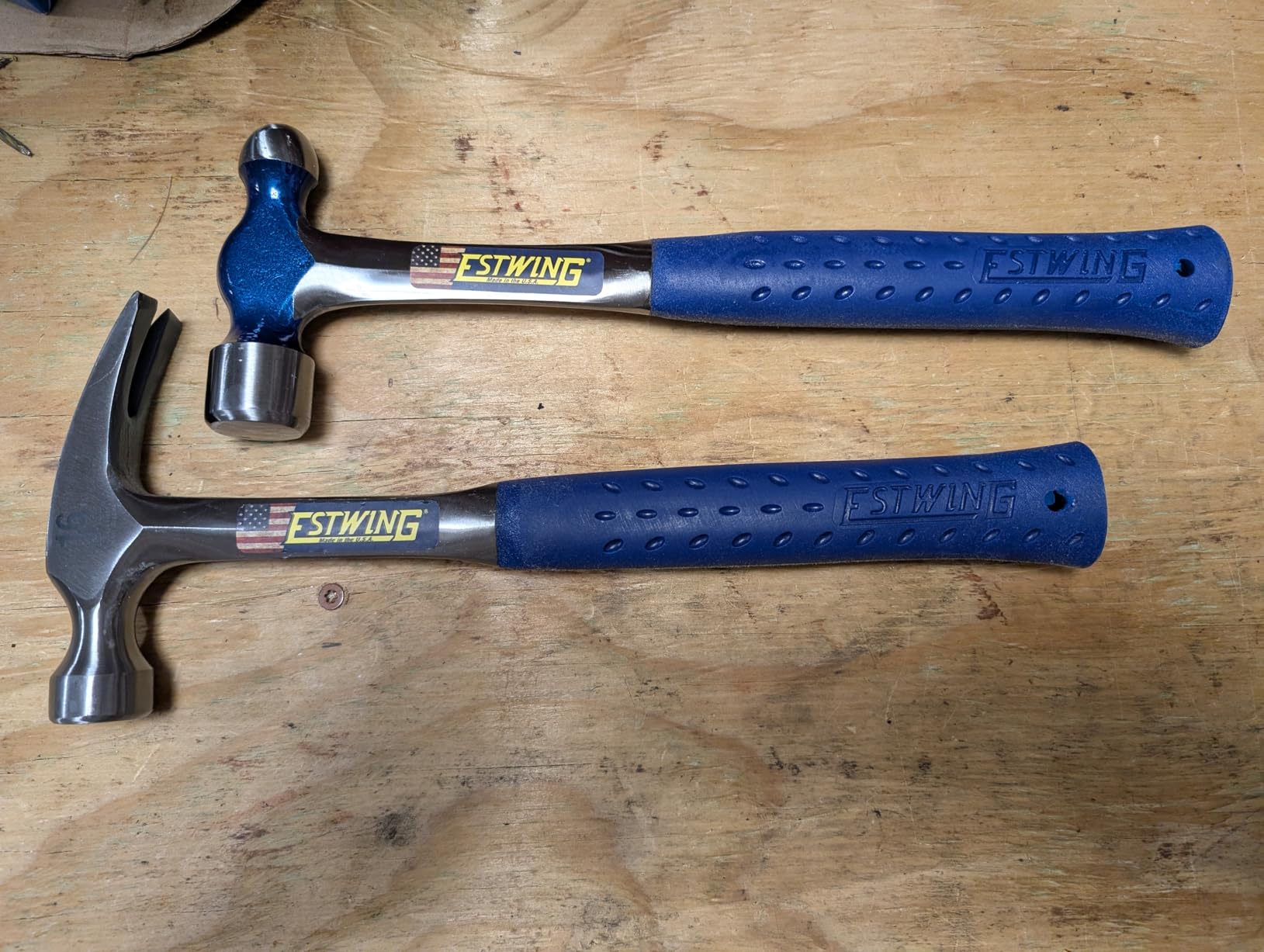 ESTWING Ball Peen Hammer - 16 oz USA Made Metalworking Tool with Forged Steel Construction & Shock Reduction Grip - E3-16BP customer photo 2