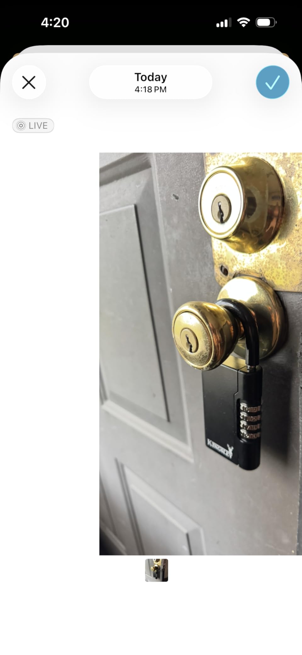 Kingsley Guard-a-Key Black Realtor's Lockbox Portable Resettable Hanging Key Safe Combination Lock Box for House Keys, Realtors, Vacation Rentals, Black customer photo 1