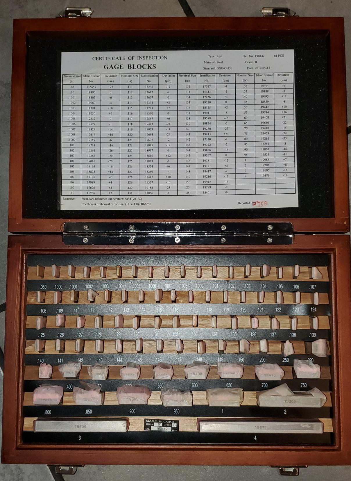 Accusize Industrial Tools Precision 81-Piece Steel Gauge Block Set, Grade B Accuracy, Corrosion-Resistant, P900-S581 customer photo 1