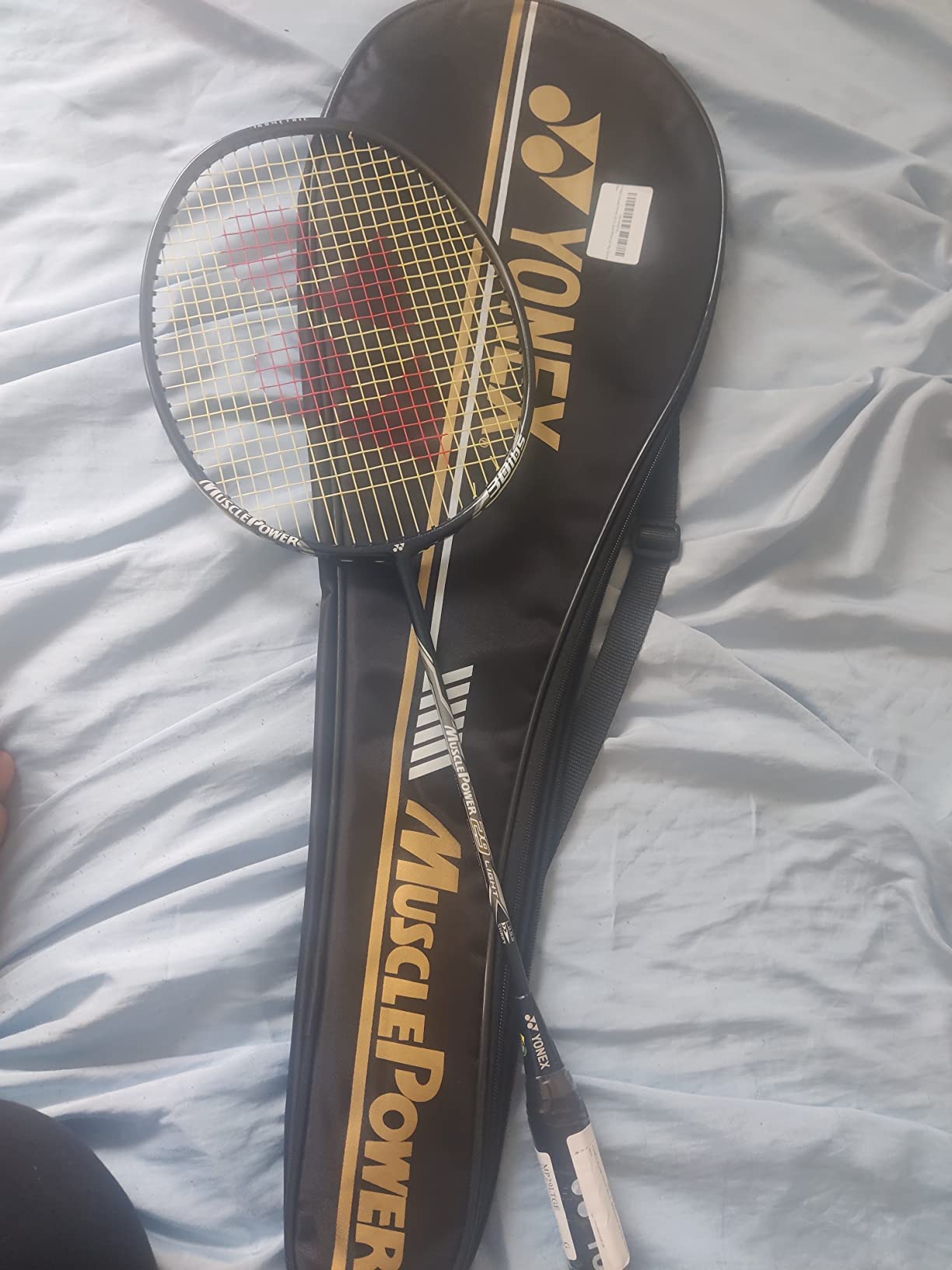 Yonex Badminton Racket Muscle Power Series with Full Cover High Tension Pre Strung Racquets customer photo 1