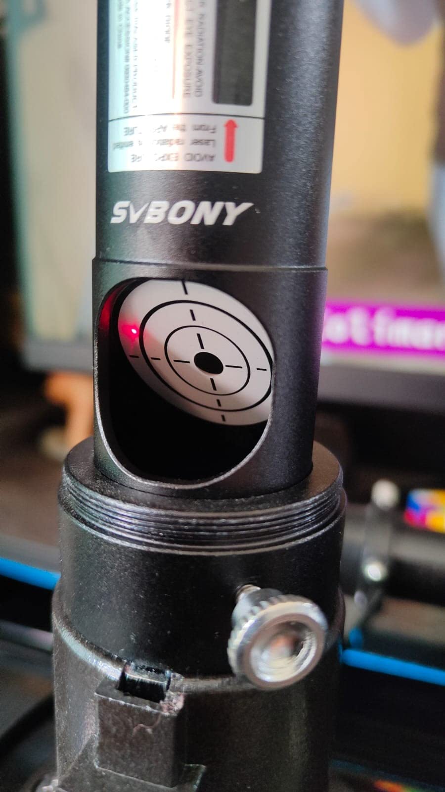 SVBONY Red Laser Collimator for Newtonian Marca Telescope Alignment 1.25 inches 7 Bright Levels Triple Cemented Lens with 2 inches Adapter customer photo 2
