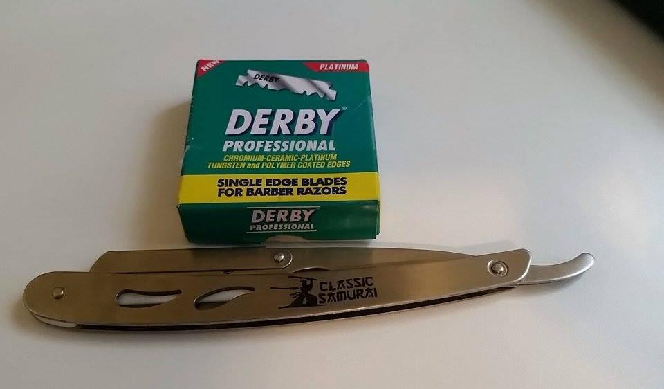 CS-102 Stainless Steel Professional Barber Straight Edge Razor with 100 Lord Single Edge Razor Blades (Silver Metal) customer photo 1