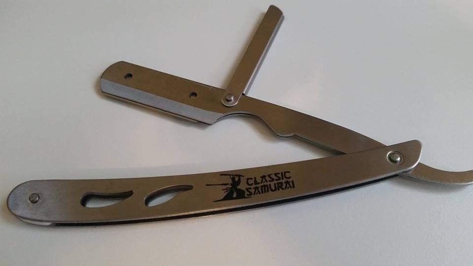 CS-102 Stainless Steel Professional Barber Straight Edge Razor with 100 Lord Single Edge Razor Blades (Silver Metal) customer photo 2