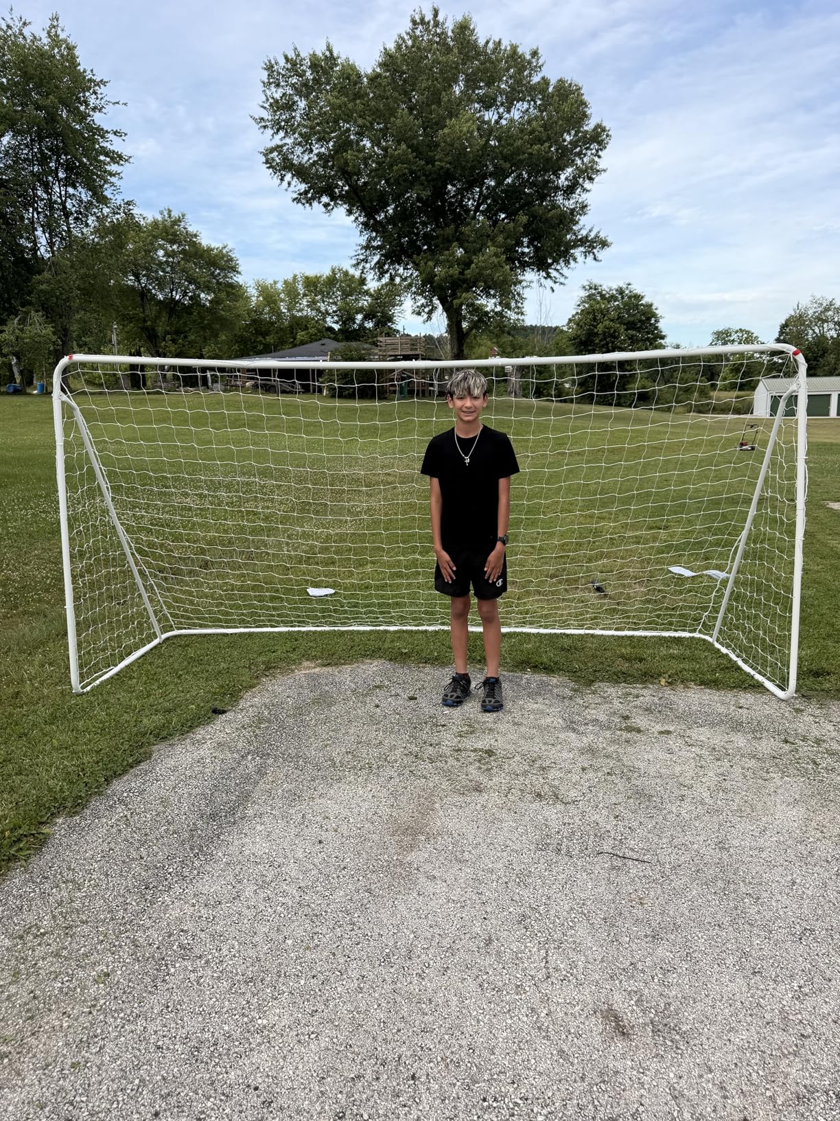 ZENY Portable Soccer Goal for Backyard, 12x6 / 10x6.5 / 8x5 / 6x4 ft Youth Adults Soccer Net and Frame for Home Backyard Practice Training Goals customer photo 1