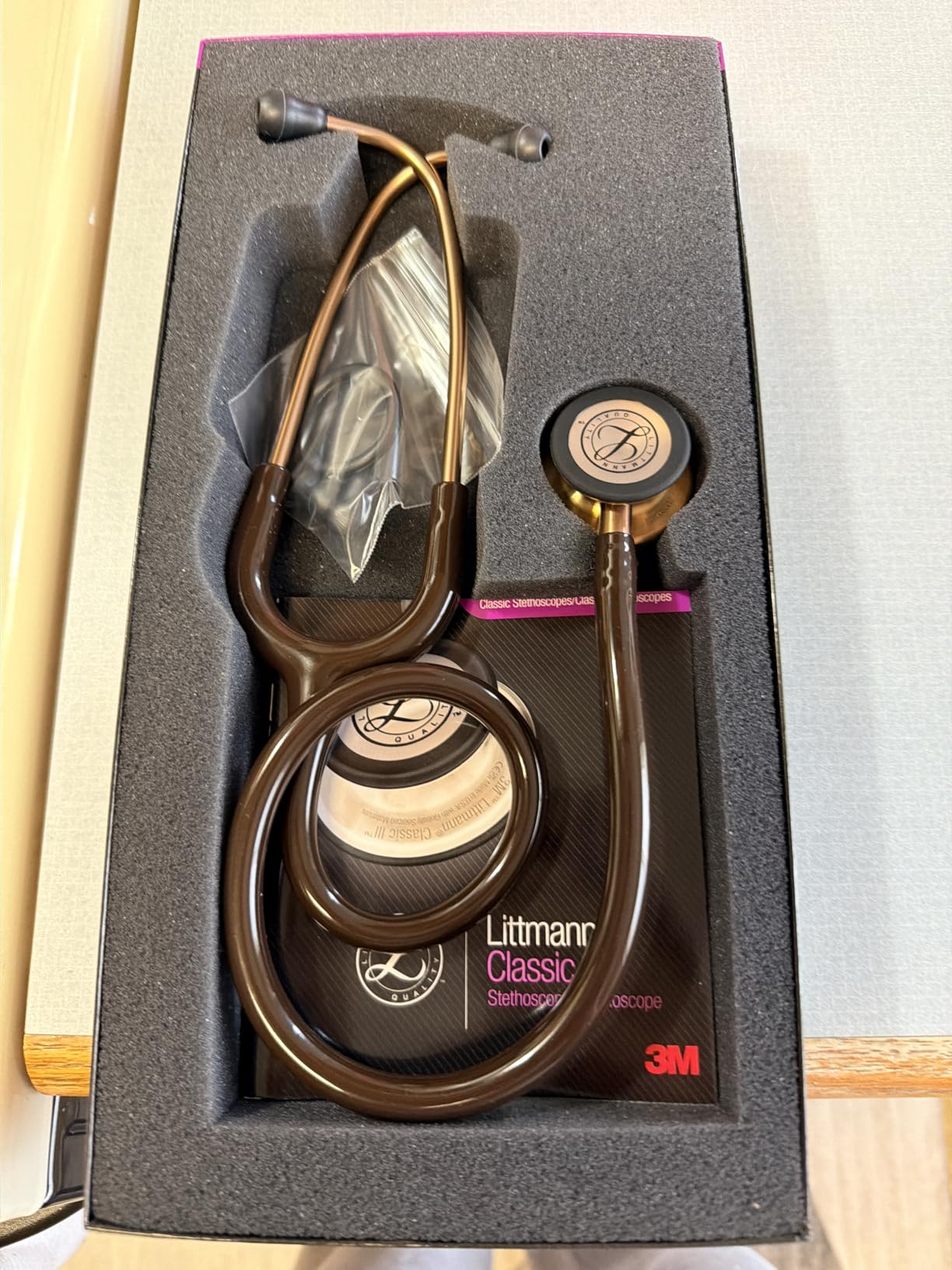 3M Littmann Classic III Monitoring Stethoscope, 5803, More Than 2X as Loud, Weighs Less, Stainless Steel Black-Finish Chestpiece, 27