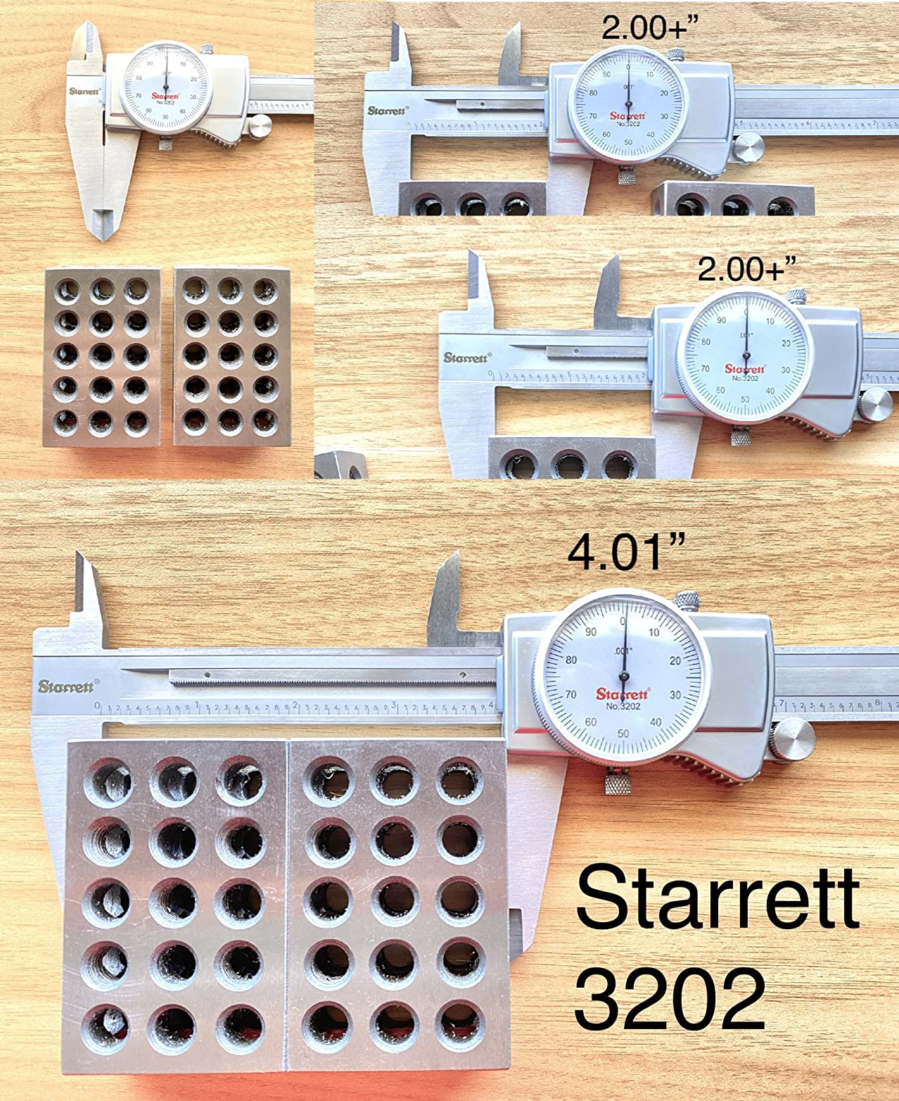 Starrett Dial Caliper with Adjustable Bezel and Fitted Case - White Face, 0-6