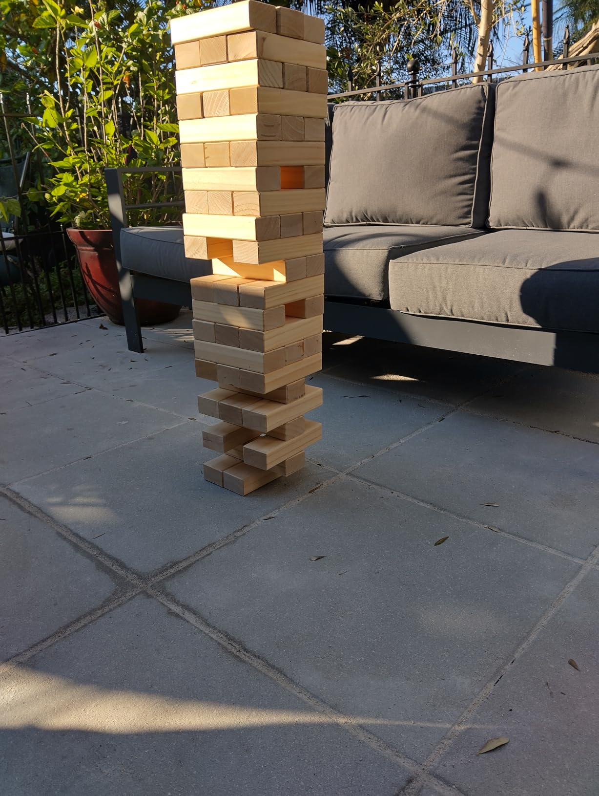 GoSports Giant Wooden Stacking Game - Stacks Up to 5 ft - Toppling Tower customer photo 2