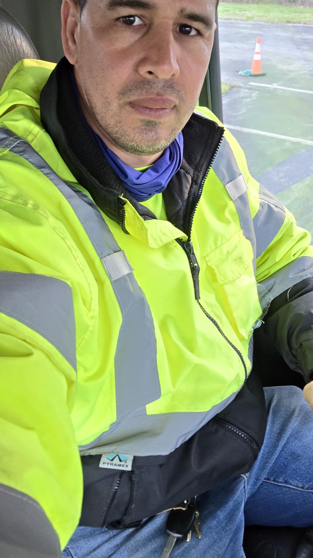 Pyramex RJ32 Series Waterproof Hi-Vis Orange Lime Bomber Jacket with Quilted Lining customer photo 1