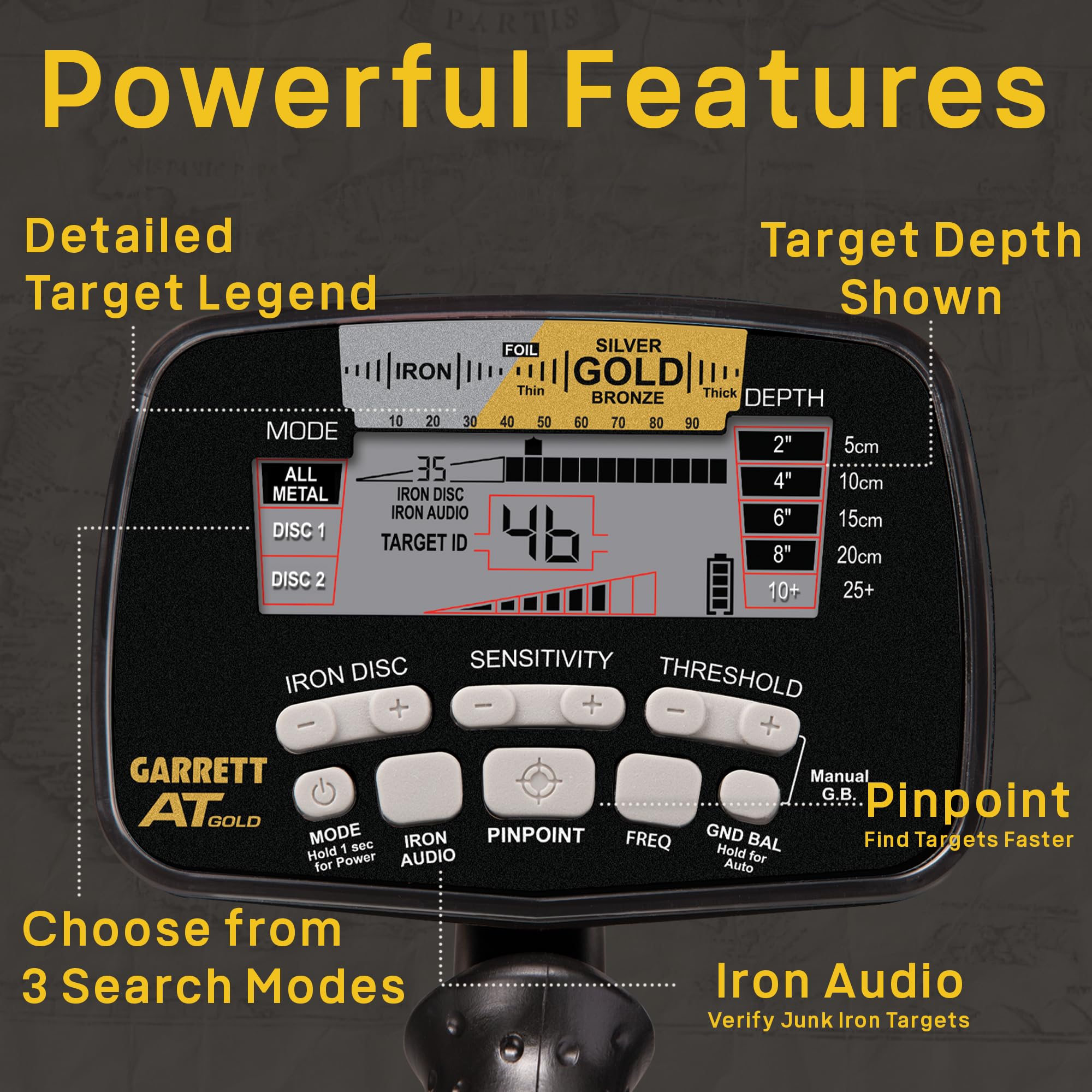 Garrett A.T. Gold - Made in The USA - Waterproof Gold Metal Detector with Pinpointer and Headphones - All-Terrain Metal Detector with Iron Audio to Identify Junk Iron customer photo 2