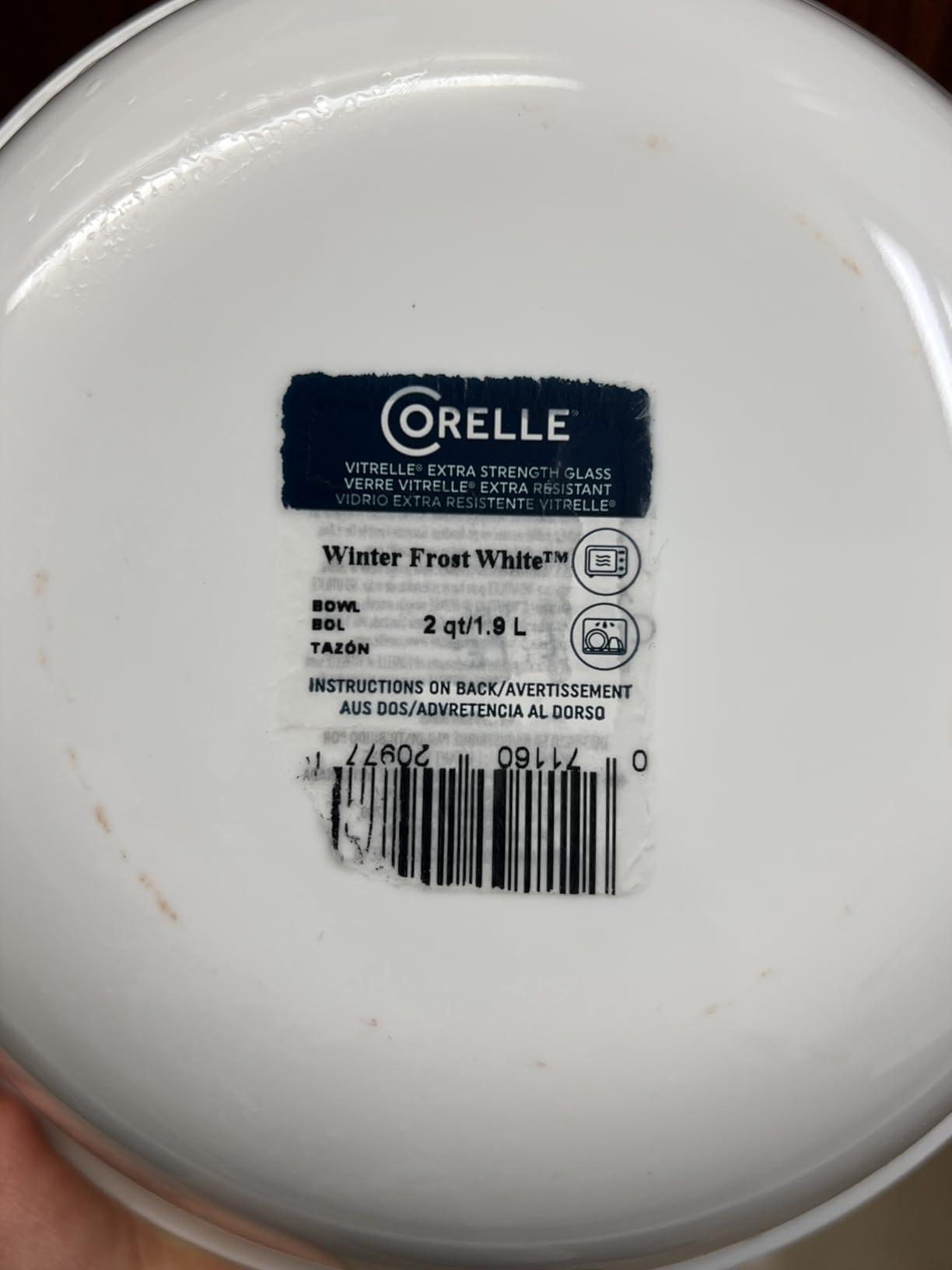 Corelle Livingware Winter Frost White 2qt Serving Bowl - Chip Resistant Glass customer photo 1