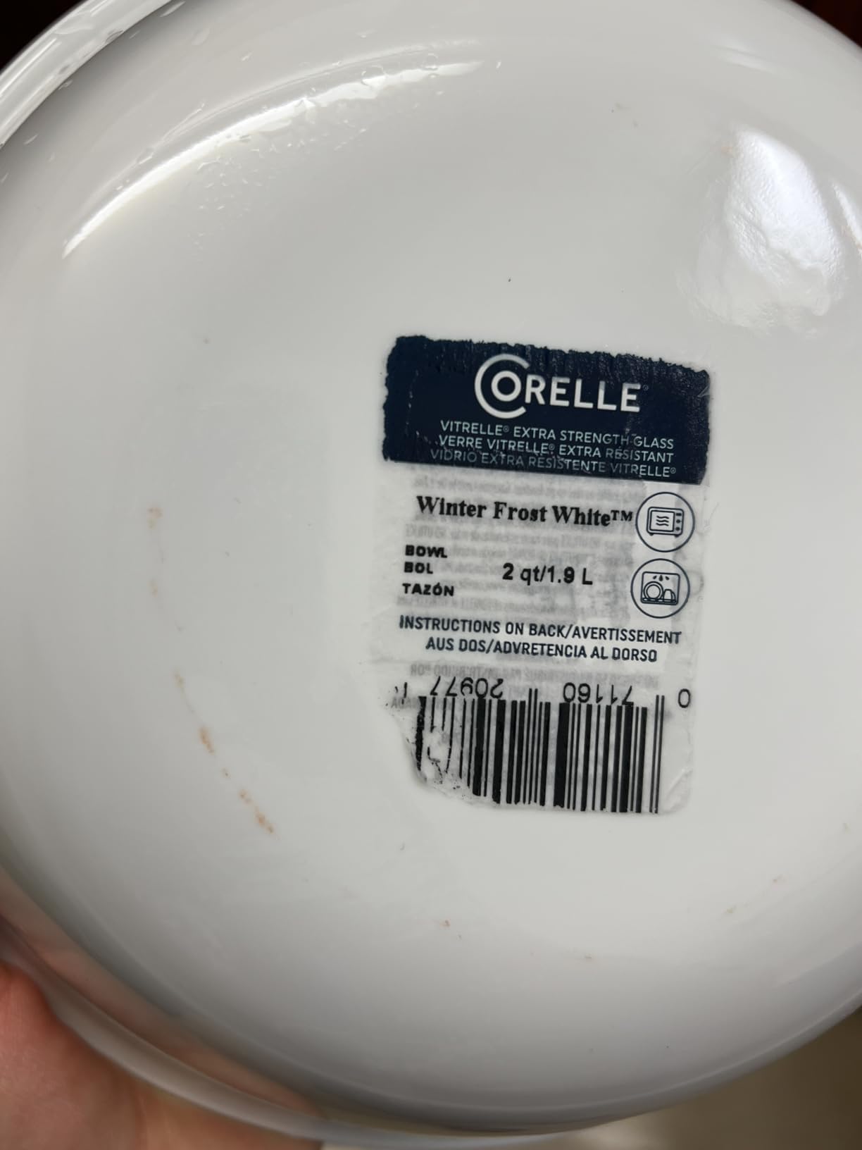 Corelle Livingware Winter Frost White 2qt Serving Bowl - Chip Resistant Glass customer photo 2