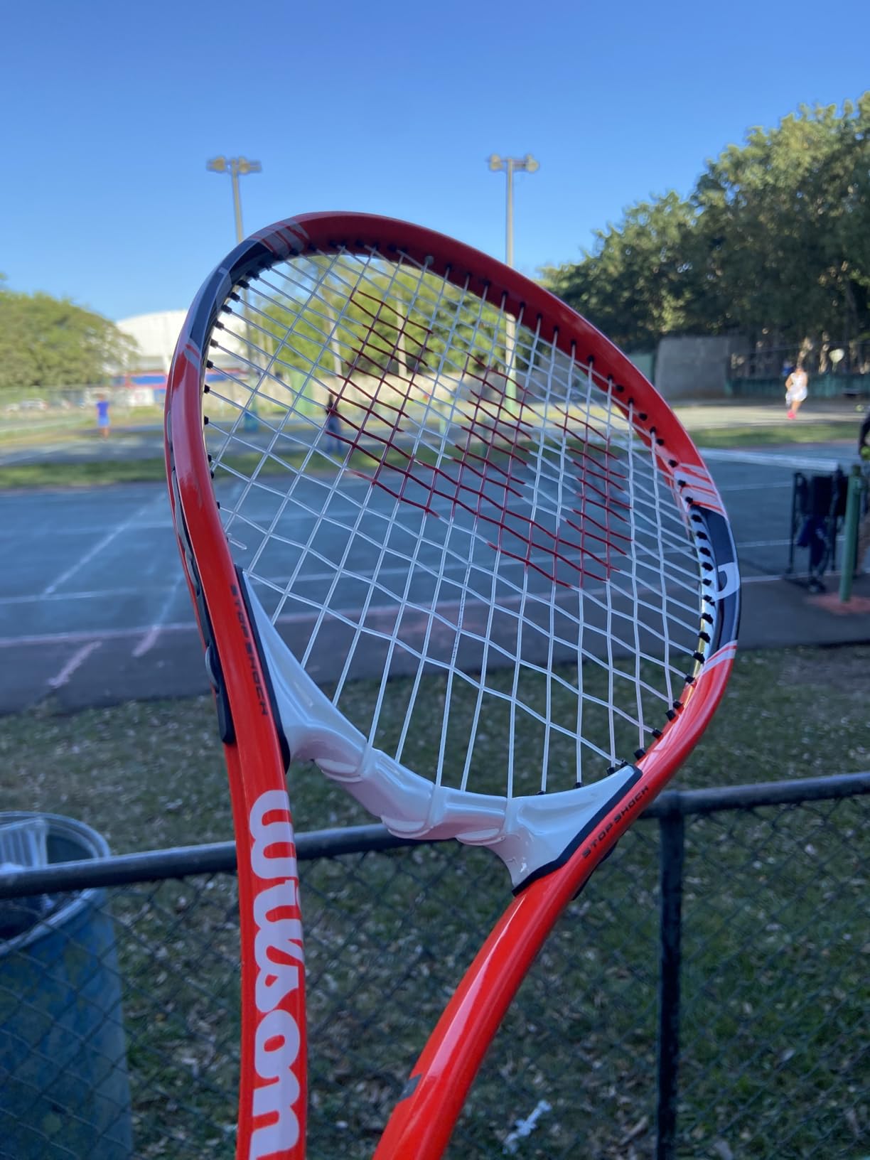 Wilson Federer Adult Recreational Tennis Racket - Grip Size 3 - 4 3/8, Red/White/Black customer photo 1