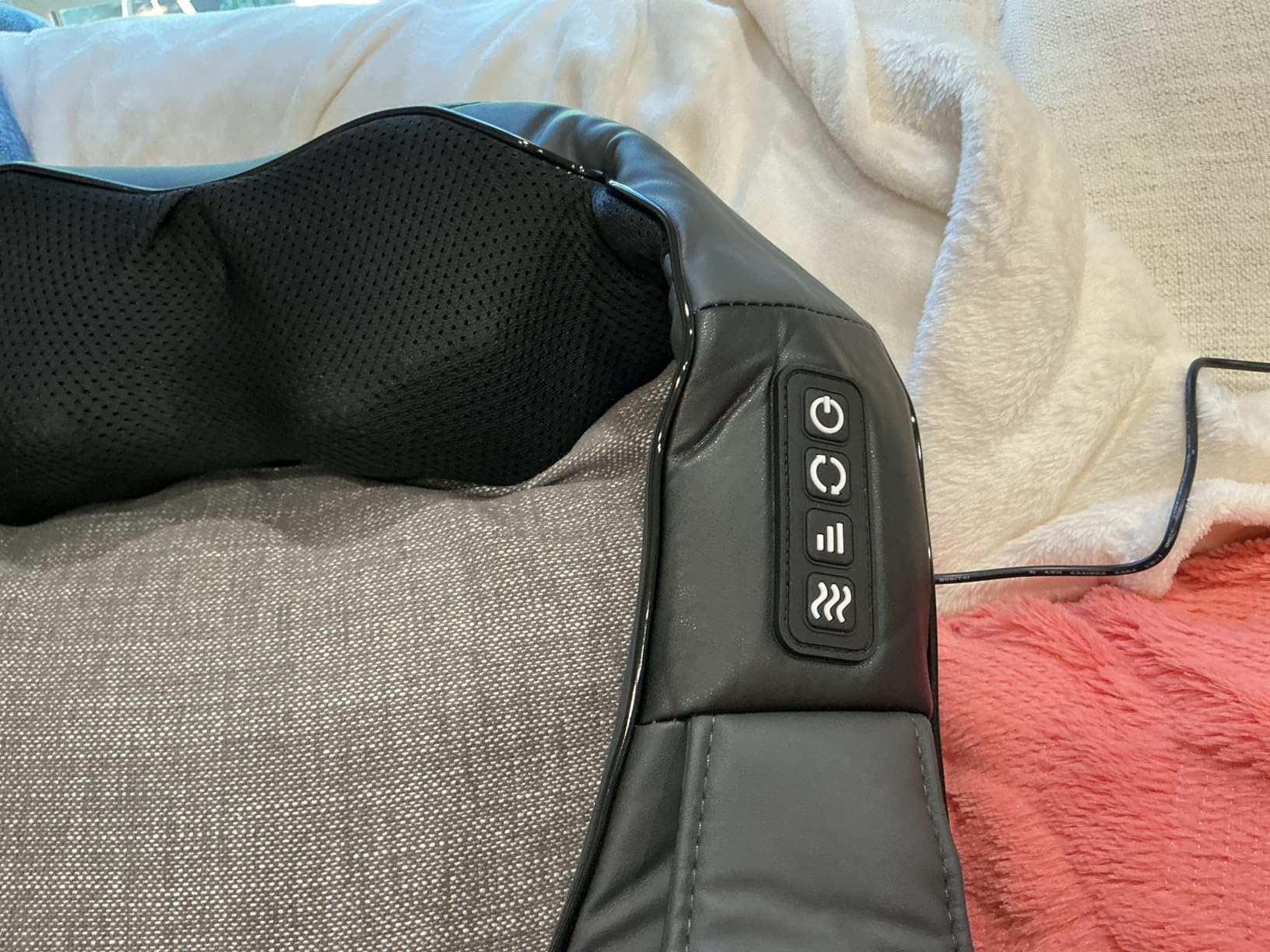 Nekteck Shiatsu Neck Massager with Heat for Pain Relief Deep Tissue, 2026 Upgraded 3D Back Shoulder Kneading Massage Pillow, Relaxation Gifts for Mom Dad Father's Day, Black (NOT Cordless) customer photo 1