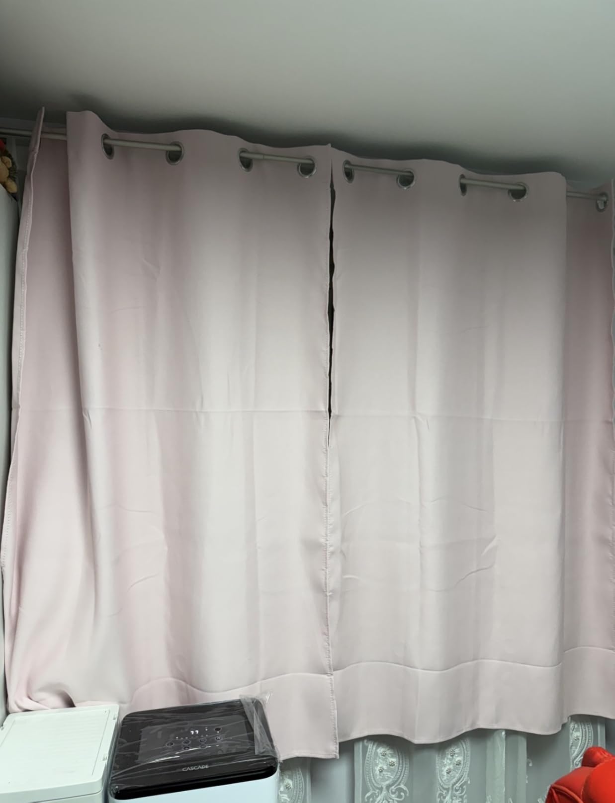NICETOWN Thermal Insulated Grommet Blackout Curtains for Bedroom (2 Panels, W42 x L63 -Inch, Grey) customer photo 2